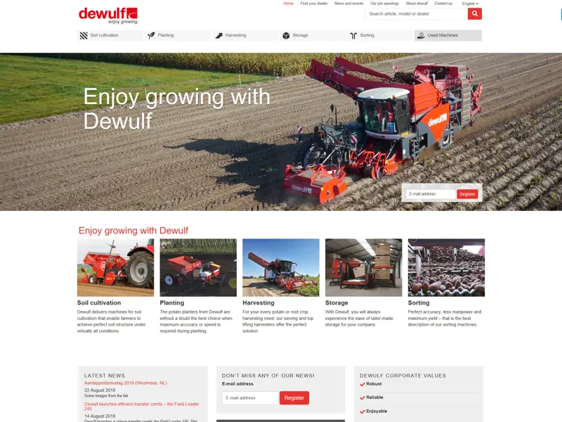 Dewulf launches new website